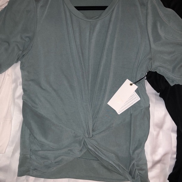 NWT CUTE CROP TIED BLOUSES SEE MODELED PICS!! - Picture 3 of 8